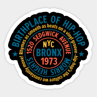 Bronx Hip-Hop - Celebrating 50 Years of Rhymes and Rhythms Sticker